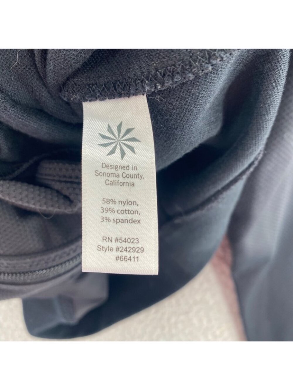Athleta Jacket Womens Medium Black Swerve Pique Knit Cropped Hooded Long Sleeve* - Picture 7 of 11